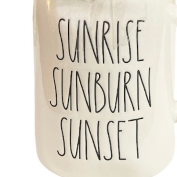 New Rae Dunn Sunrise Sunburn Sunset Mug with Topper - Picture 6 of 7